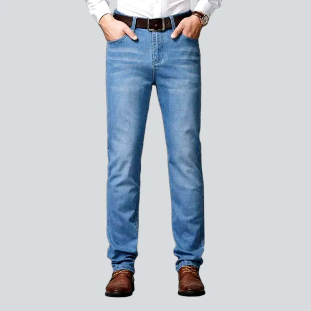 Business casual stretchy men's jeans