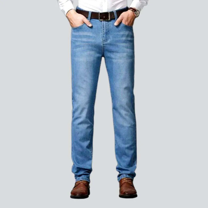 Business casual stretchy men's jeans