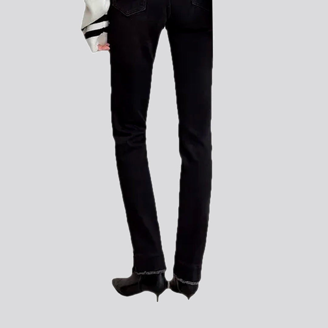 Slim fit fashionable elastic jeans for women