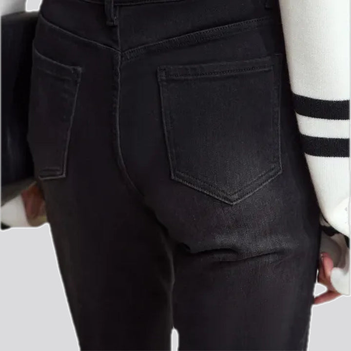 Slim fit fashionable elastic jeans for women