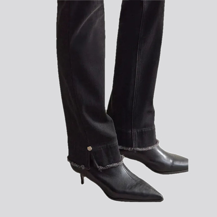 Slim fit fashionable elastic jeans for women