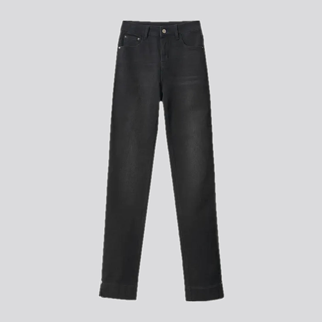 Slim fit fashionable elastic jeans for women