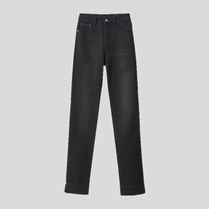 Slim fit fashionable elastic jeans for women