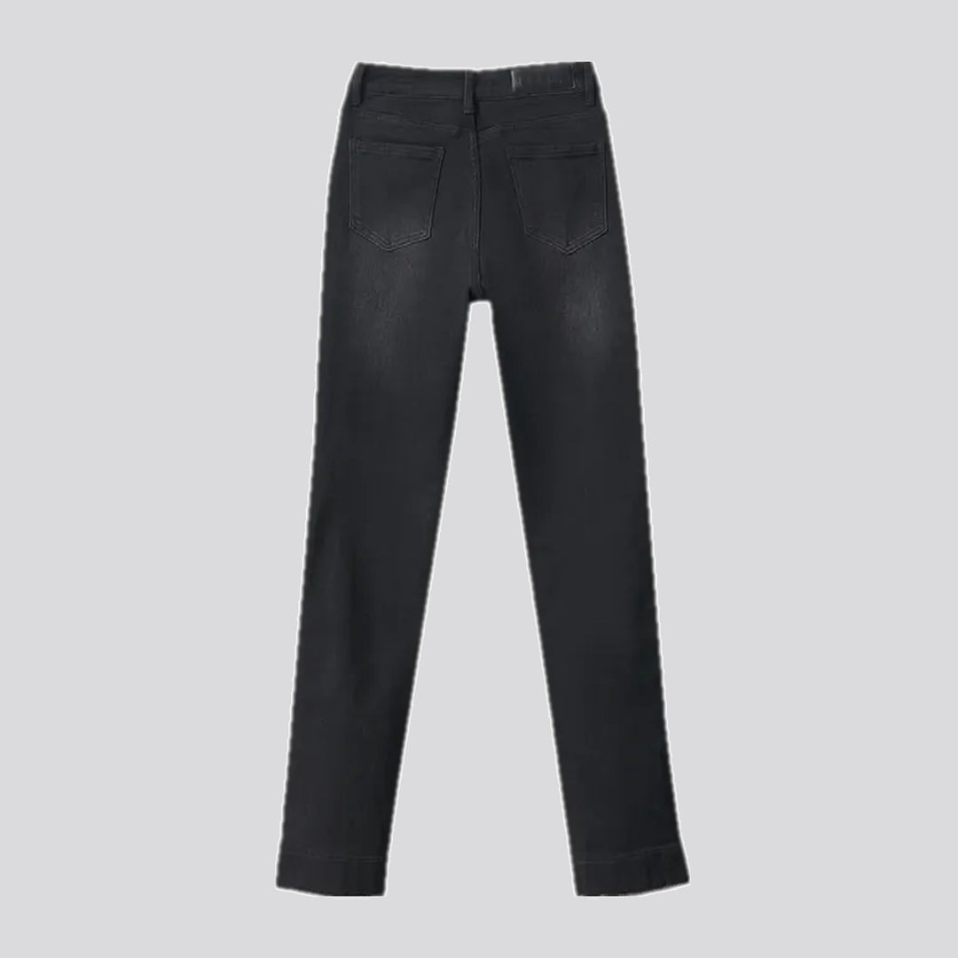 Slim fit fashionable elastic jeans for women