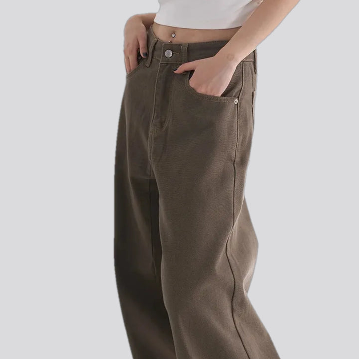 Colorful fashion high waist jeans for ladies