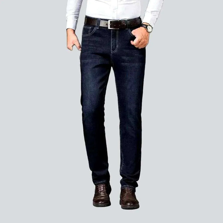 Business casual stretchy men's jeans