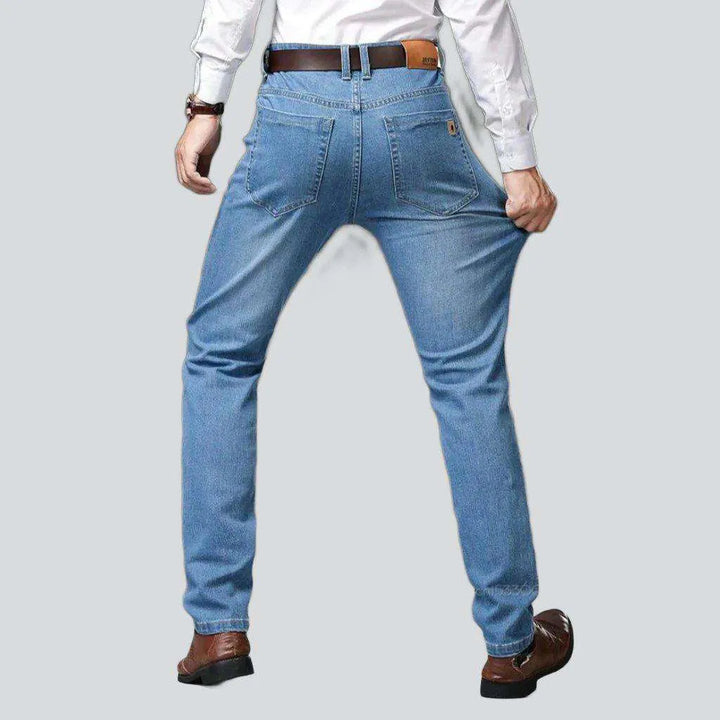 Business casual stretchy men's jeans