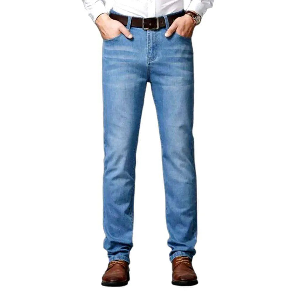 Business casual stretchy men's jeans