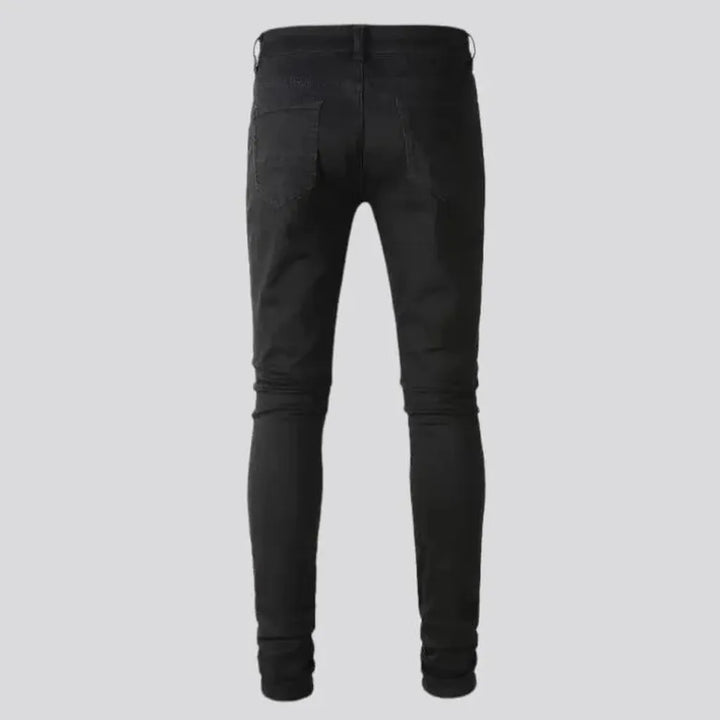 Frayed y2k jeans
 for men