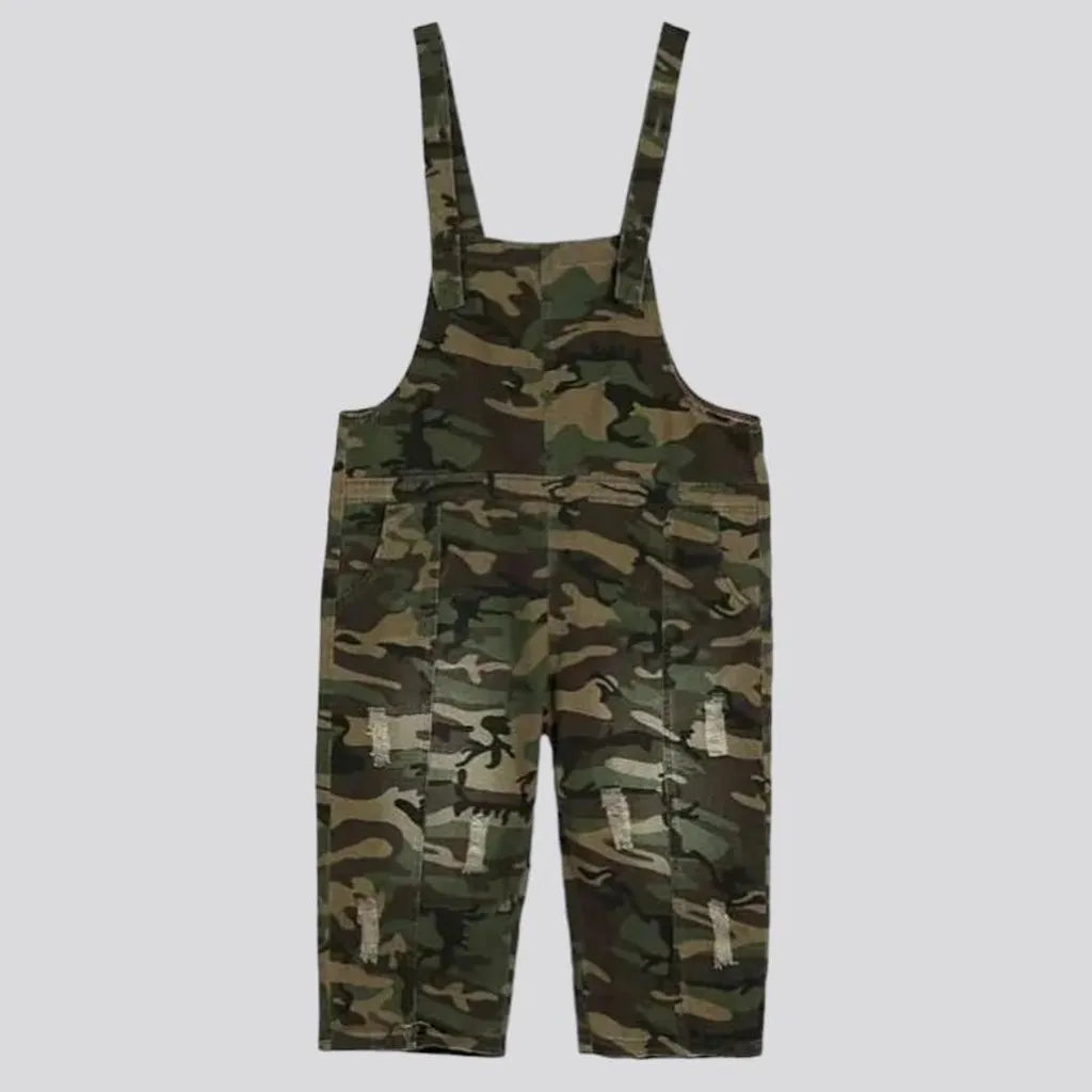 Street style women's denim overall